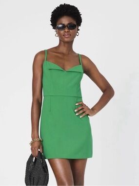 green emerald velvet dress Ennis Eco Satin Column Shape Dress Apple Green